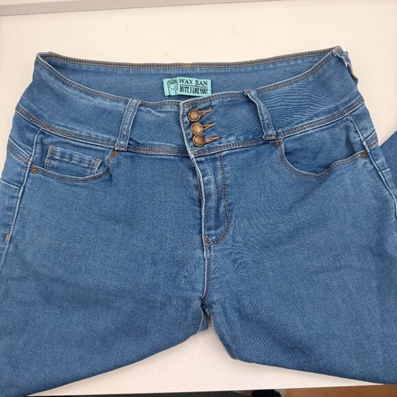 Wax Jean Medium Wash Skinny Jeans | Butt, I Love You! | Size 13 - Picture 2 of 9